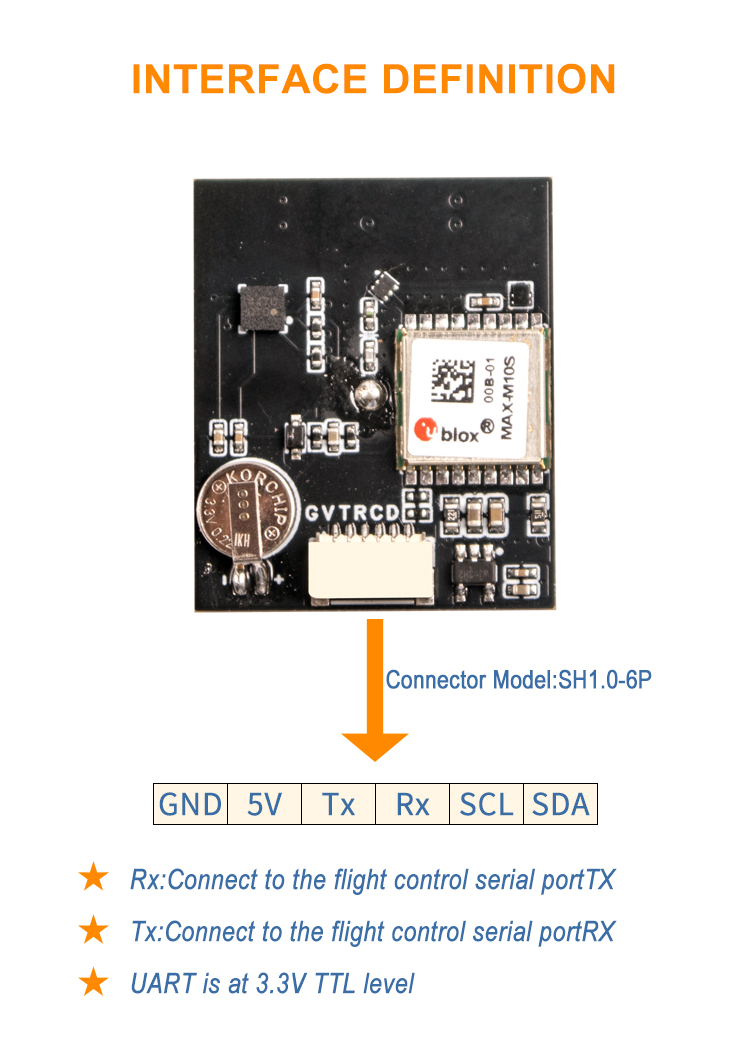 M10S GPS 10Hz GPS Module with  - огляд і ціна Drone Kit Hexacopter