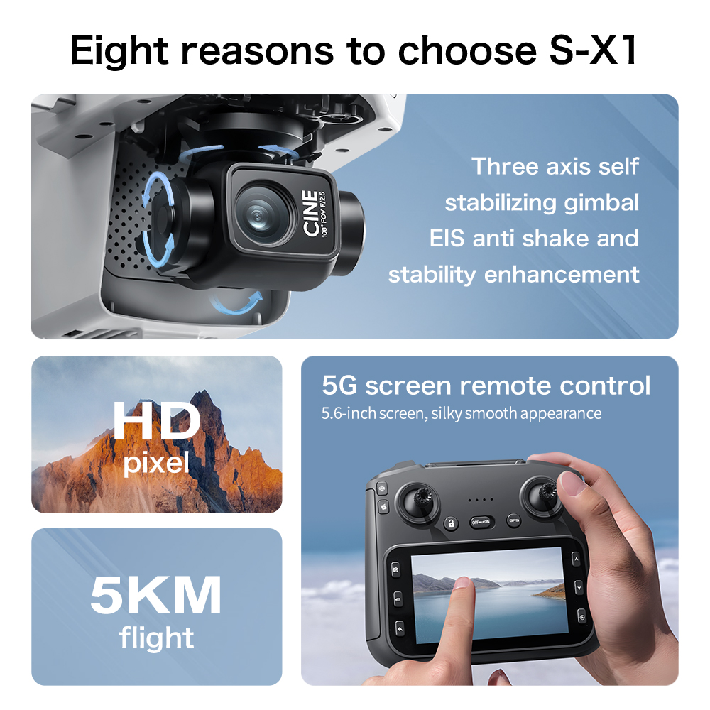 S-X1 MAX GPS Drone with 3-Axis - огляд і ціна Drone Kit Long Range