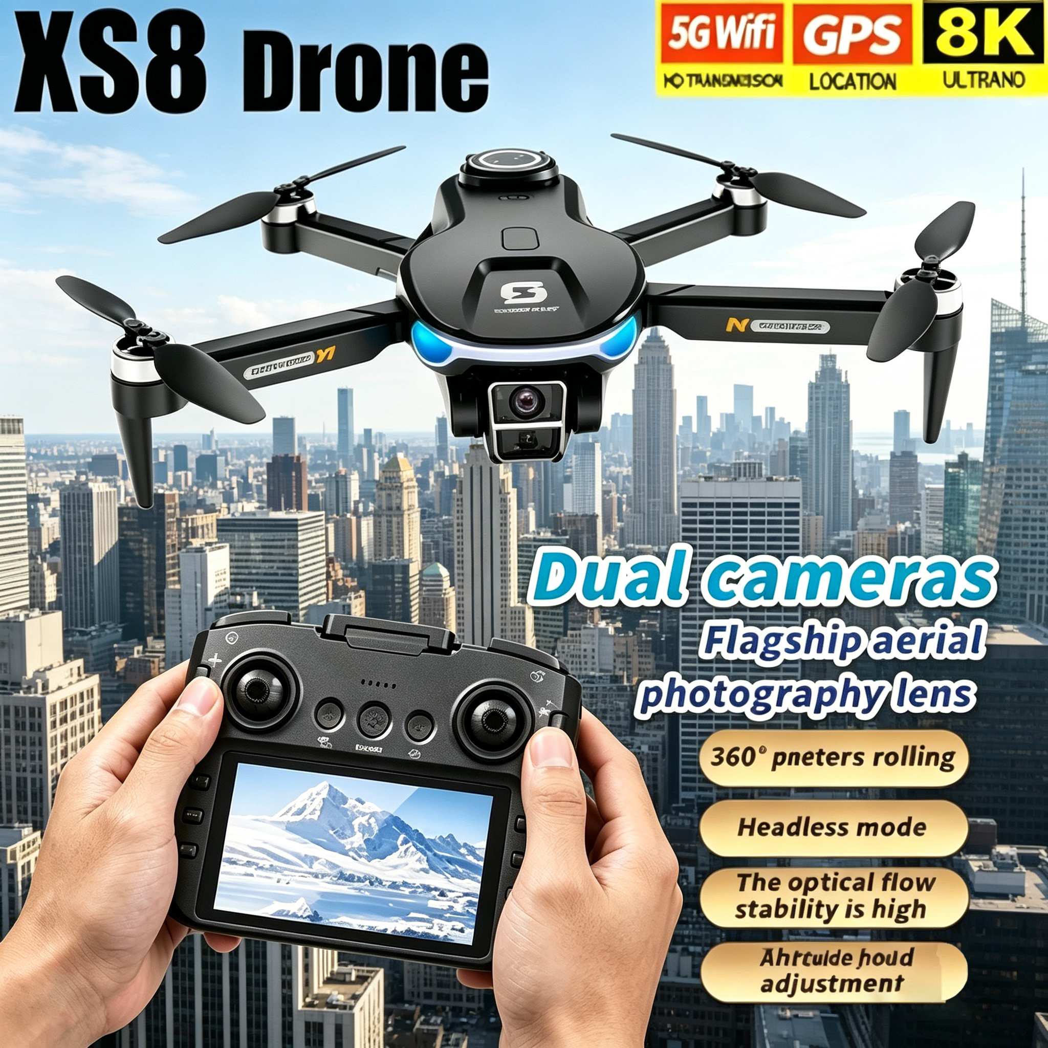 HD 8K Professional GPS Drone w - огляд і ціна Drone Kit Hexacopter