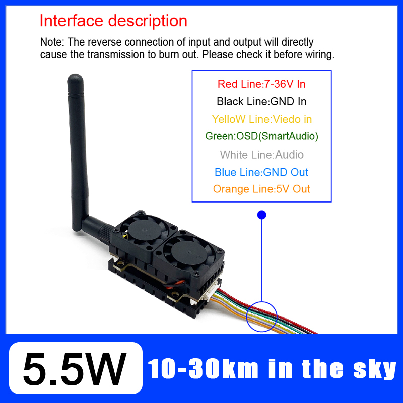 Long Range 5.8GHz 5.5W Video T - огляд і ціна Drone Kit Long Range